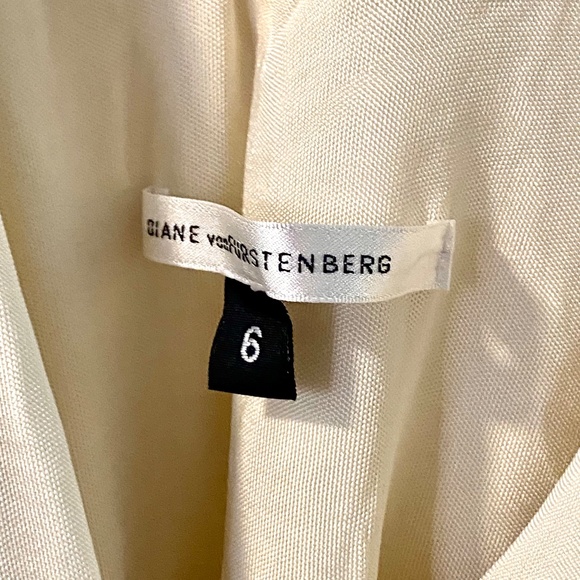 Diane Von Furstenberg Cream Wrap Dress - Picture 2 of 6